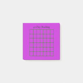 42-Tage-Tracker Lila Sticky Notes Post-it Klebezettel