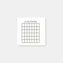 42 Tage Tracker White Sticky Notes Post-it Klebezettel