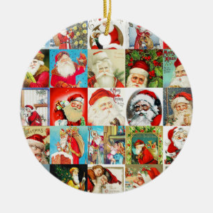 42 Verschiedene Santas Vintage Ornamente