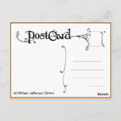 42 William Jefferson Clinton Postkarte (Rückseite)