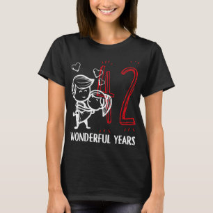 42 Wunderbare Jahre. 42. Hochzeitstag T-Shirt