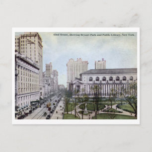 42nd St., Bryant Park, New York City Vintage Postkarte