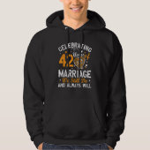 42th Wedding Anniversary Matching Couple Men Women Hoodie (Vorderseite)