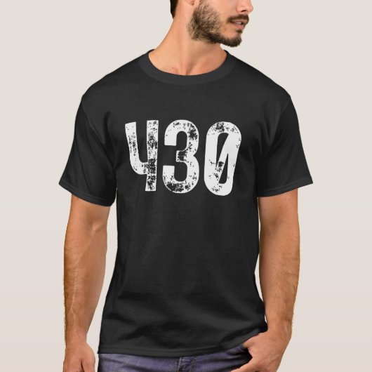 430 Area Code Tyler TX Mobile Telefone Area Code T-Shirt (Vorderseite)