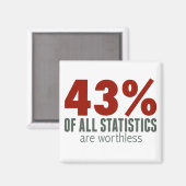 43 % aller Statistiken (wertlos) Magnet (Vorderseite/Rückseite)
