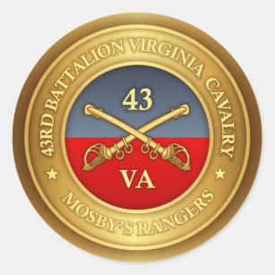 43. Bataillon, Virginia-Kavallerie (Mosbys Runder Aufkleber