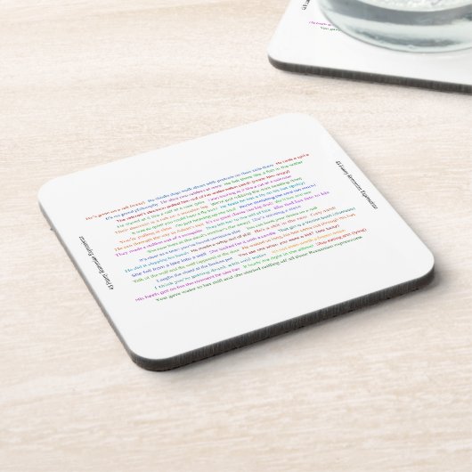 43 Funny Romania Expressions Conversation Piece Getränkeuntersetzer (Linke Seite)