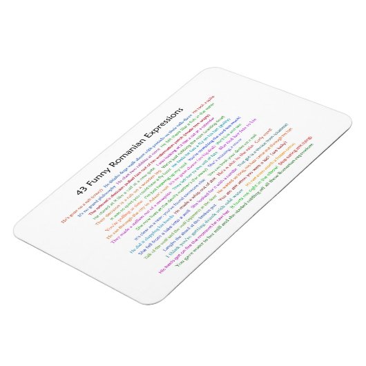 43 Funny Romania Expressions Conversation Piece Magnet (Linke Seite)