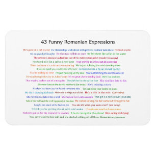 43 Funny Romania Expressions Conversation Piece Magnet