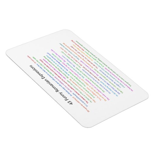 43 Funny Romania Expressions Conversation Piece Magnet (Rechte Seite)