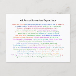 43 Funny Romania Expressions Conversation Piece Postkarte