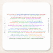 43 Funny Romania Expressions Conversation Piece Rechteckiger Pappuntersetzer (Vorderseite)