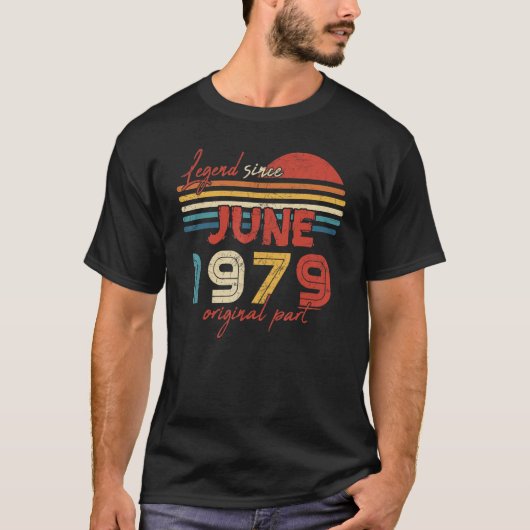 43 Geburtsdatum seit Juni 1979 Original Teil T-Shirt (Vorderseite)
