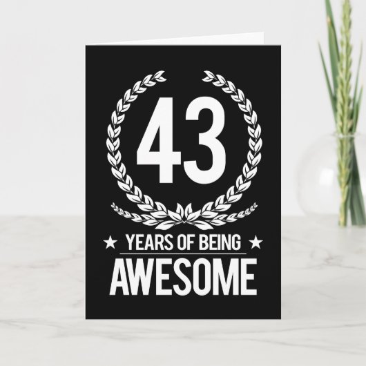 43. Geburtstag (43 Jahre Phantastisch) Karte (Vorderseite)