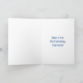 43. Geburtstag: Farbige Musiksymbole + Regenbogen Karte (Innenseite)