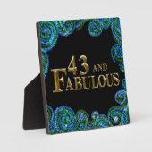 43. Geburtstag Fotoplatte (Vorderseite)