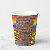 43. Geburtstag: Fun Graffiti-Inspiriert Regenbogen Pappbecher (Links)