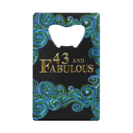 43. Geburtstag Geldbeutel Flaschenöffner (Vorderseite)