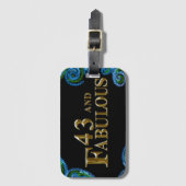 43. Geburtstag Gepäckanhänger (Vorderseite Vertikal)