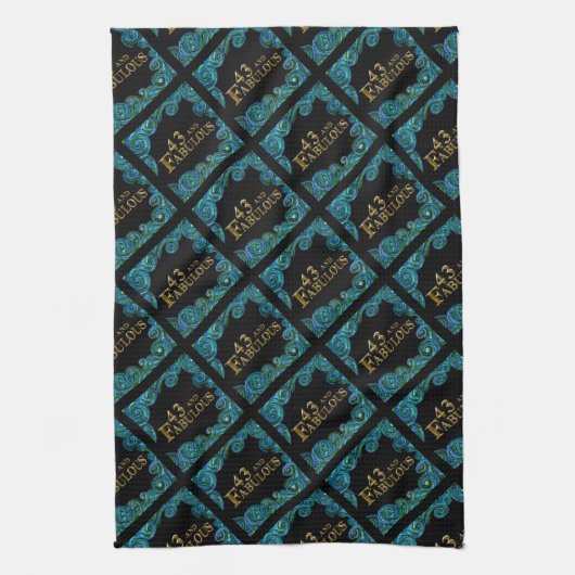 43. Geburtstag Geschirrtuch (Vertikal)