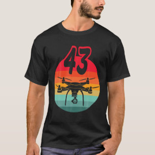 43. Geburtstag I Retro Remote Kontrolle Drohnen mi T-Shirt