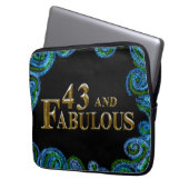 43. Geburtstag Laptopschutzhülle (Vorderseite Links)