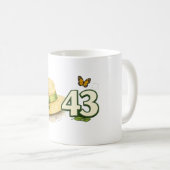 43. Geburtstag Pflanzenliebhaber Kaffeetasse (VorderseiteRechts)