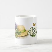 43. Geburtstag Pflanzenliebhaber Kaffeetasse (Mittel)