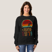 43. Geburtstag Phantastisch Seit Juni 1979 Vintag Sweatshirt (Vorne ganz)