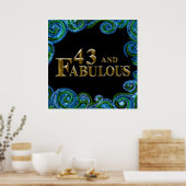 43. Geburtstag Poster (Küche)