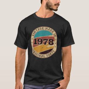 43. Geburtstag Retro Vintag 43 Jahre alt Made in 1 T-Shirt