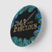 43. Geburtstag Runde Wanduhr (Winkel)
