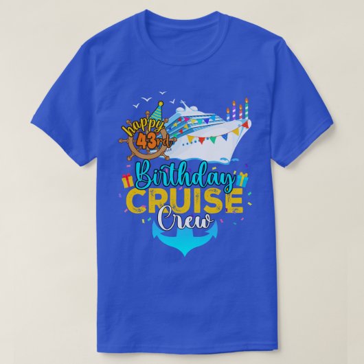 43. GeburtstagsCruise-Crew T-Shirt (Design vorne)