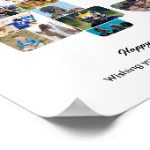 43. Geburtstagsfeier Nummer 43 Fotocollage Poster (Ecke)