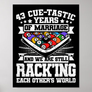 43. Hochzeitsplatz Billard 43 Jahre Poster