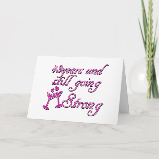 43. Hochzeitstag Karte (Vorderseite)