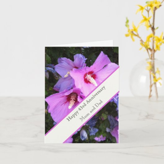 43. Hochzeitstag Karte (Gelbe Blume)