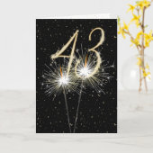 43. Hochzeitstag Sparkler Karte (Gelbe Blume)
