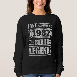 43 Jahre alt 1982 Geburt der Legende 43. Geburtsta Sweatshirt