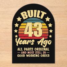 43 Jahre alt Alle Teile Original 43. Geburtstag