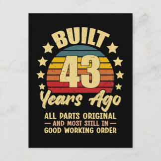 43 Jahre alt Alle Teile Original 43. Geburtstag Einladung