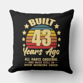 43 Jahre alt Alle Teile Original 43. Geburtstag Kissen