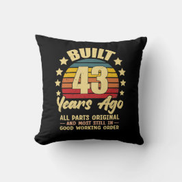 43 Jahre alt Alle Teile Original 43. Geburtstag Kissen
