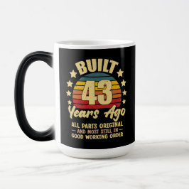 43 Jahre alt Alle Teile Original 43. Geburtstag Verwandlungstasse