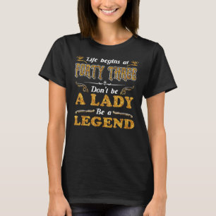 43 Jahre alt Vintager Geburtstag Frauenleben begin T-Shirt