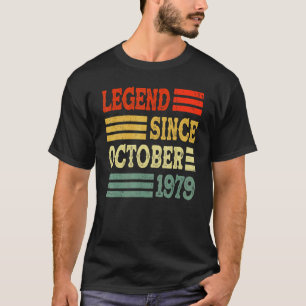 43 Jahre alte Legende seit Oktober 1979 43. Geburt T-Shirt