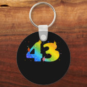 43 Jahre alte Mädchen 43. Geburtstag Schlüsselanhänger (Vorderseite)