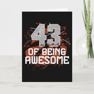 43 Jahre Awesome Sketll 43. Geburtstag Gif Karte
