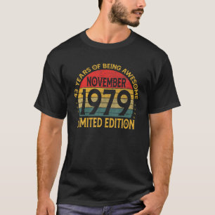 43 Jahre Vintager November 1979 Limited Edition T-Shirt