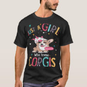 43 Nur ein Mädchen, das Corgi Liebe T-Shirt (Vorderseite)